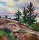 Memories of Huckleberry Trail 18x18 oil on panel
