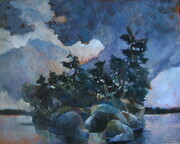 Storm Brewing: Stoney Lake. Acrylic 24x30