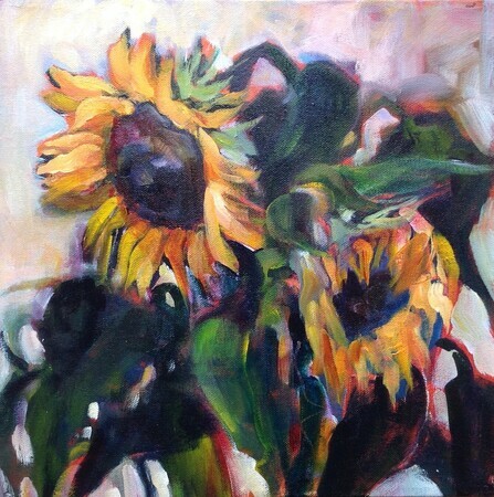 Sunflower Duo Acrylic 12x12 2